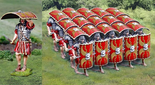 Římská vojenská formace zvaná testudo (želva).