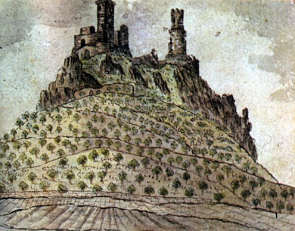 Takto Mácha ztvární další ze svých oblíbených hradů, hrad Hazmburk.