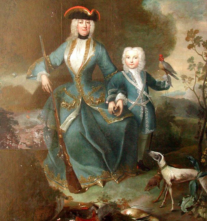 Na tomto portrétu kněžny Eleanory se synem Josefem je několik zajímavostí. Po její smrti nechal syn hlavu matky vyříznout a zaměnit za oficiální portrét. Také její pravá ruka prý měla původně objímat vlka.
