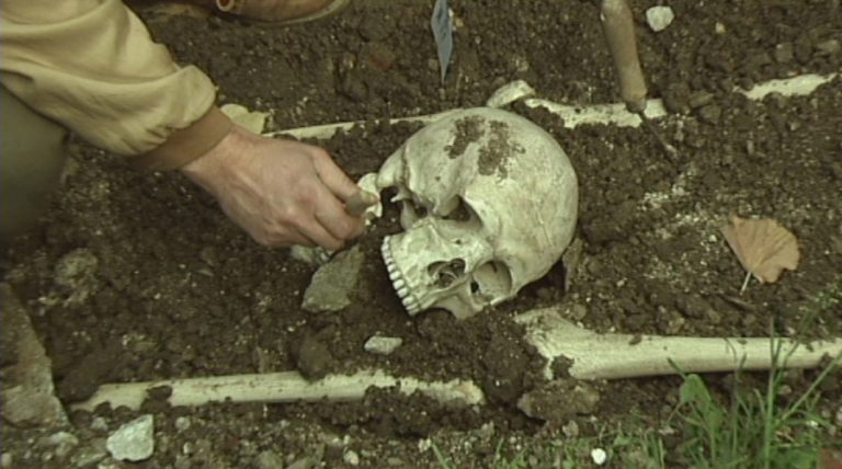 Při výkopech ve čtvrti Plešivec objevili archeologové kostru z období okolo roku 1750. Měla oddělenou hlavou, nohy byly zatíženy kameny a v hrudi vězel dřevěný kůl...