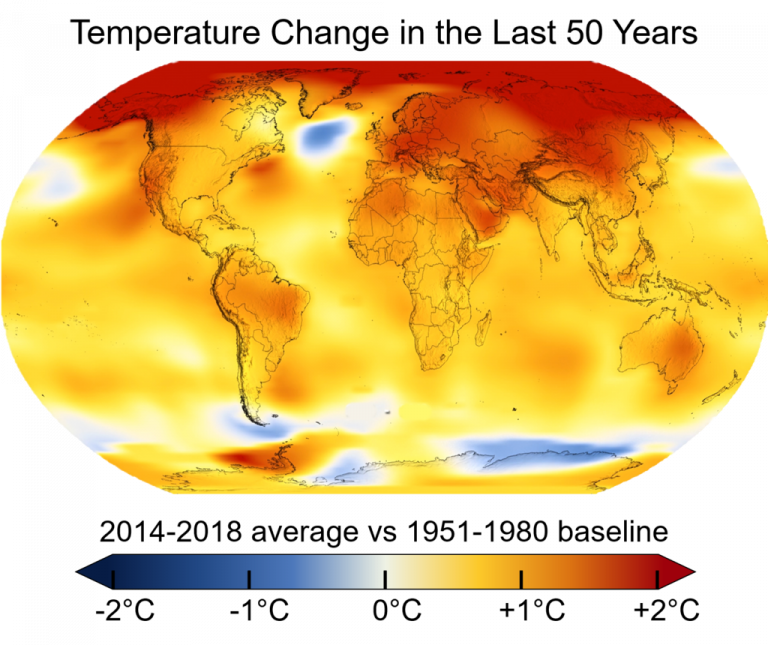 Oteplení planety za posledních 50 let je značné.