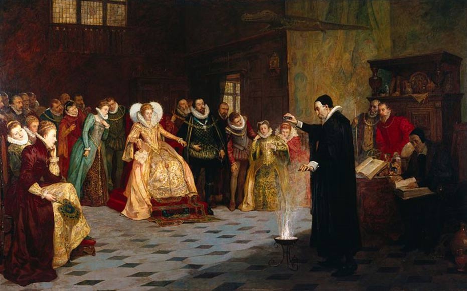 Slavný alchimista John Dee prý královně Alžbětě předpověděl blížící se španělskou invazi a doporučil i použití zápalných lodí.