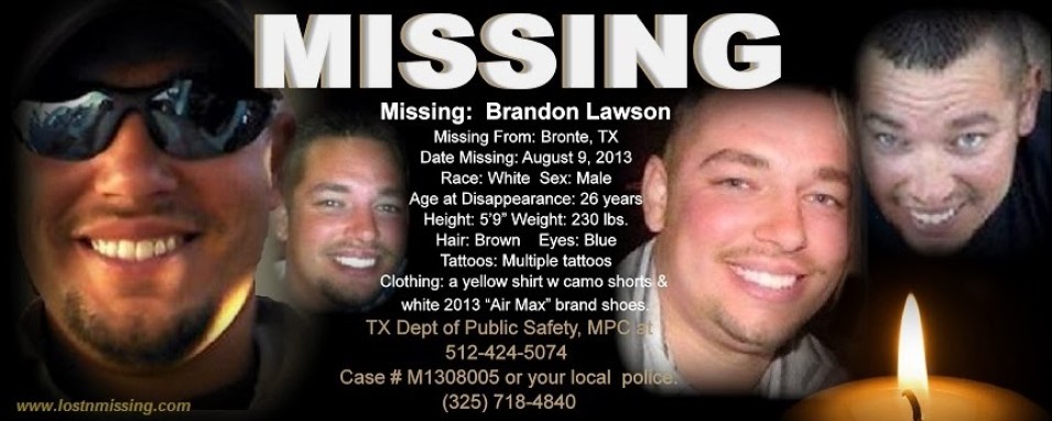 Informace o zmizení Brandona Lawsona ZDROJ: armchairdetective.com