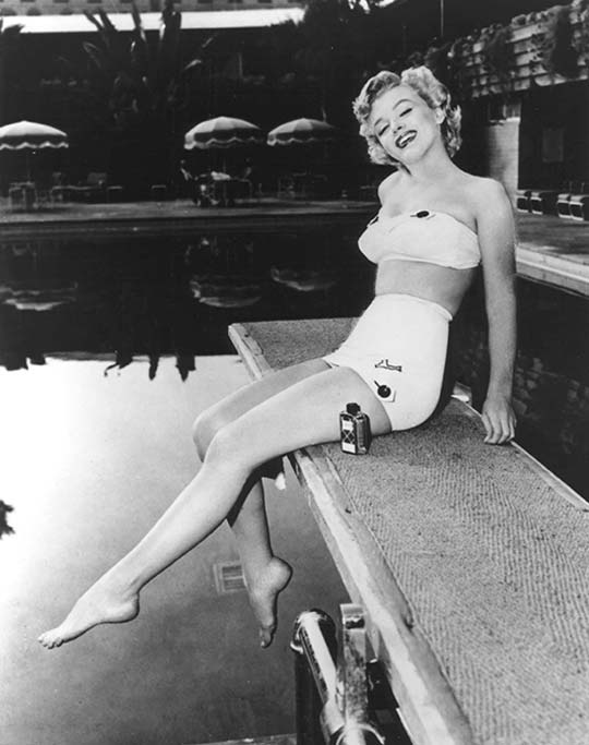 Marilyn u hotelového bazénu, Foto: thehollywoodroosevelt.com