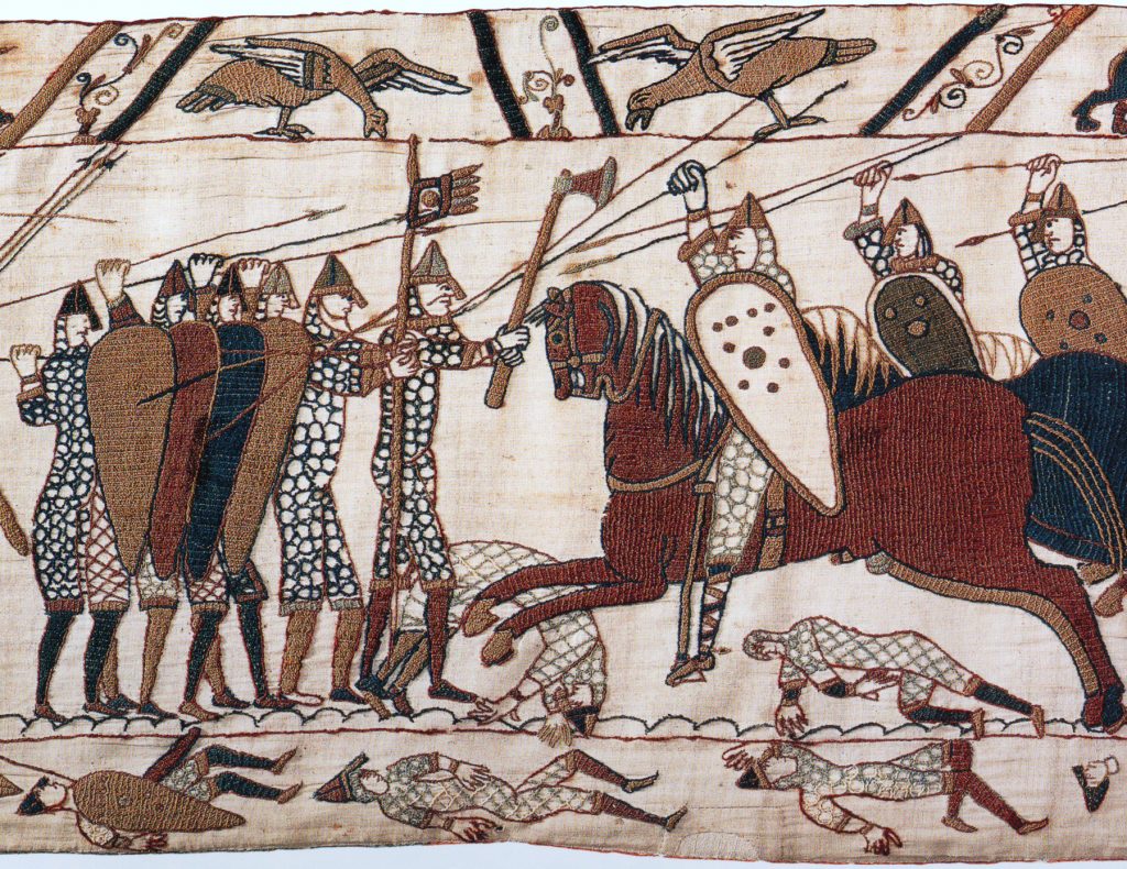 Tapiserie z 12. století zoprazující slavnou bitvu, foto: Wikimedia Commons