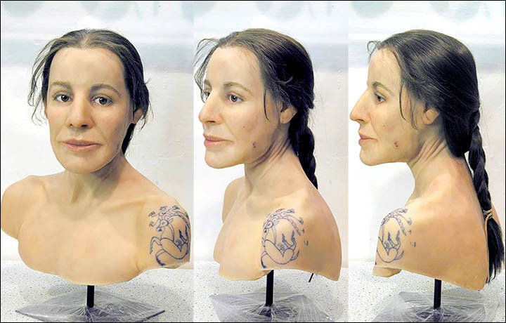 Počítačová rekonstrukce tváře princezny, foto Marcel Nyffenegger