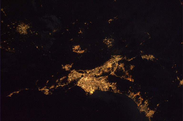 Vesmírný pohled na Los Angeles. Foto: space.com