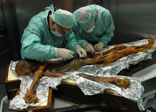 Výzkumníci díky zachovalosti těla zjistili, co Ötzi před smrtí jedl.