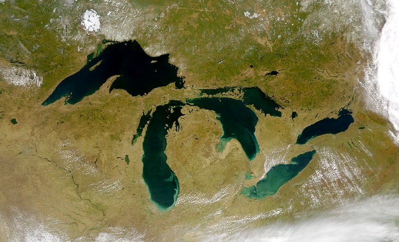 Huronské jezero patří do systému pěti Velkých jezer Severní Ameriky. Foto: Wikimedia Commons