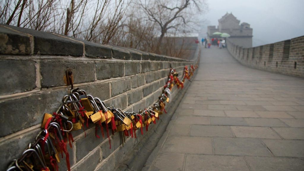 Zámky lásky na Velké čínské zdi. Foto: pinterest.ch