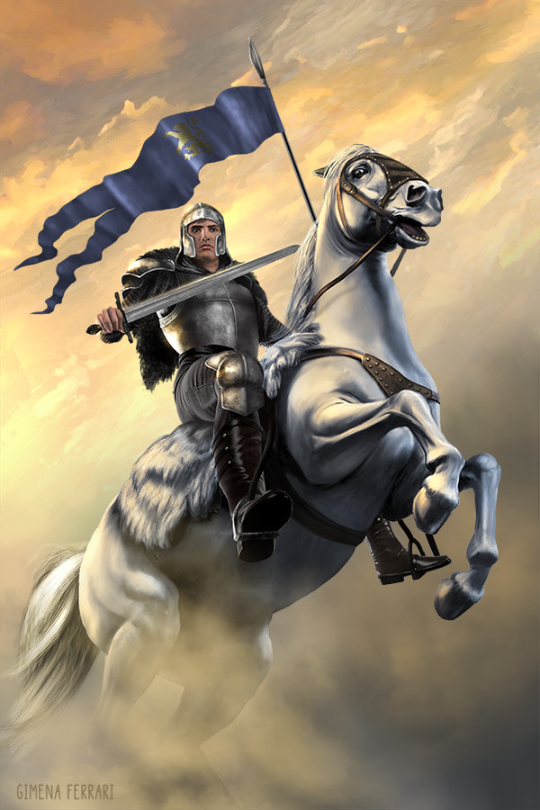 Hasnah ve snech vídá záhadného rytíře na bílém koni. Foto: artstation.com