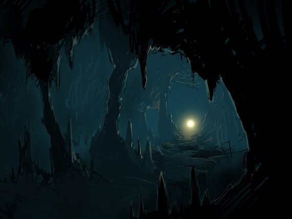 Jakou bytost spatřil jeskyňář ve světle na druhém konci jeskyně? ZDROJ: mysteriousuniverse.com