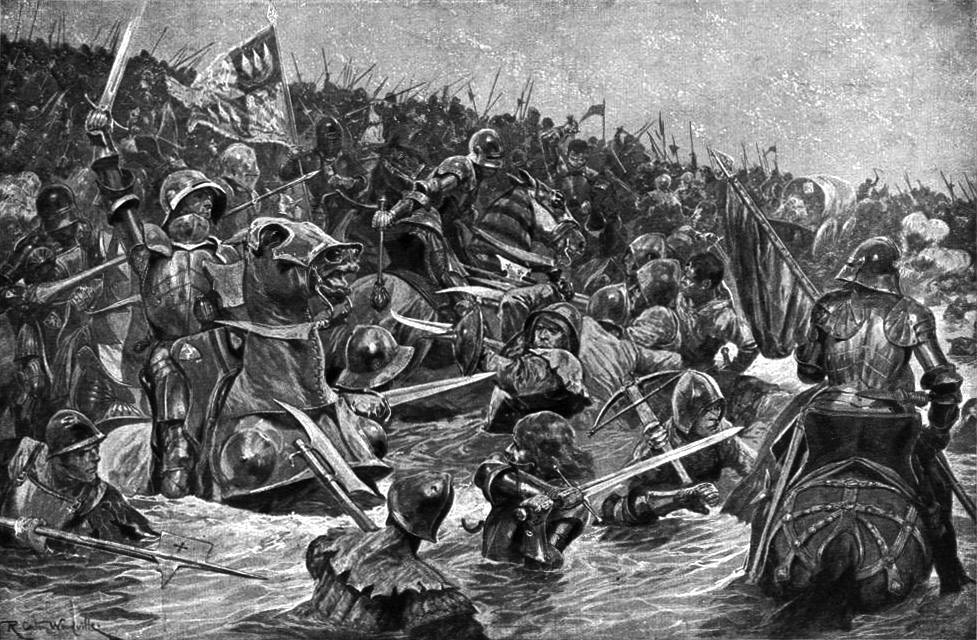 Úprk přes brod se stal mnoha vojákům osudným. Foto Wikimedia Commons