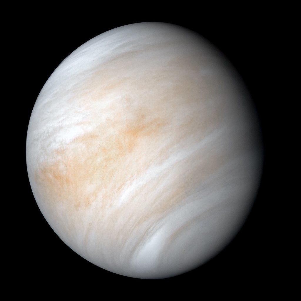 Venuše zachycená sondou Mariner 10, foto Wikimedia Commons
