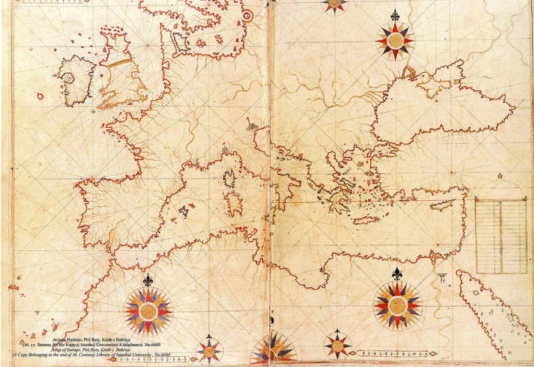 Pozdější rekonctrukce Reisovy mapy Evropy, foto Wikimedia Commons