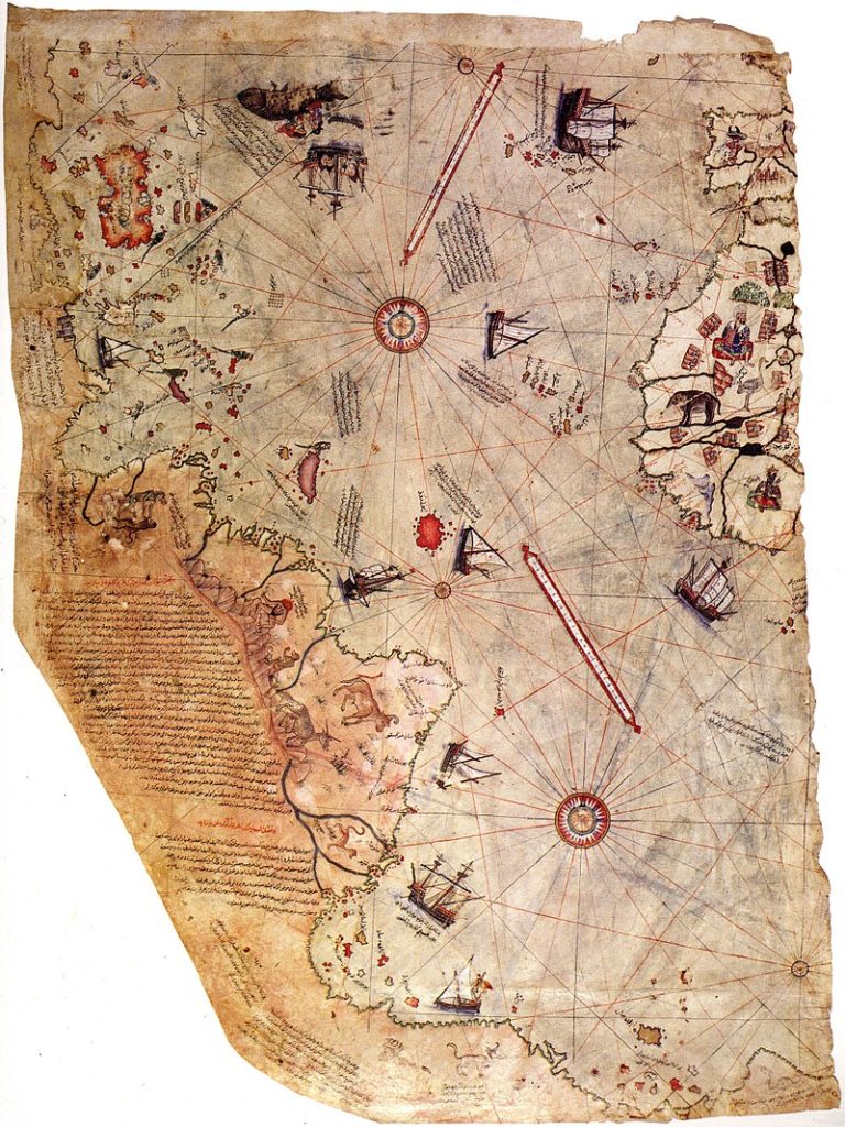Mapa zachycuje pobřeží Jižní Ameriky, foto Wikimedia Commons