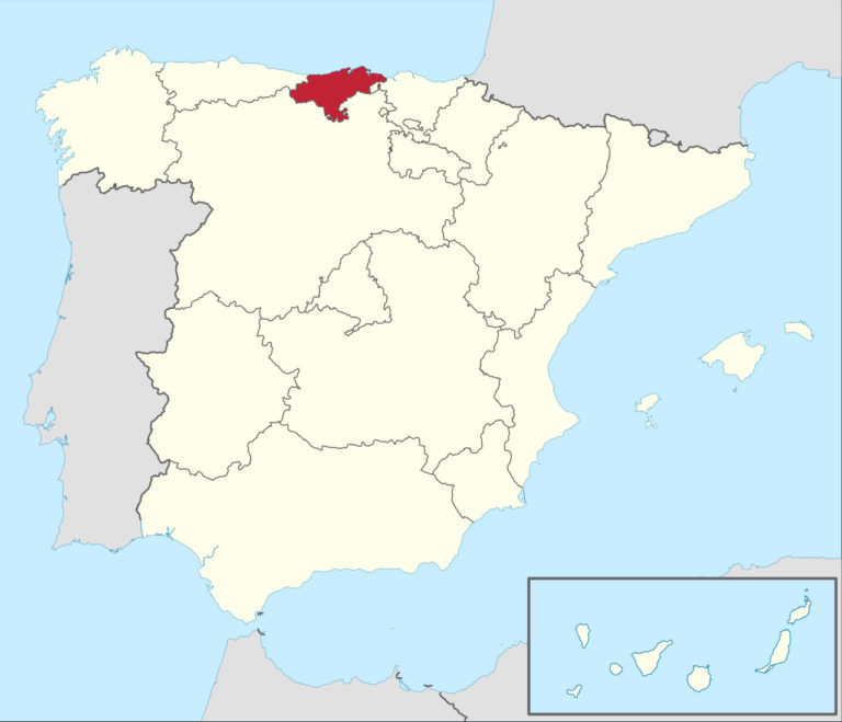 Kantábrie na mapě Španělska, foto: TUBS / Creative Commons / CC BY-SA 3.0