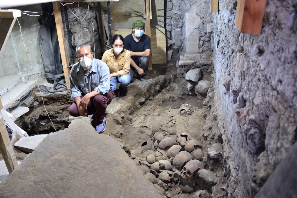 Archeologové nedávno odkryli novou část stavby,  foto: Tiskové oddělení Národního institutu antropologie a historie v Mexiku