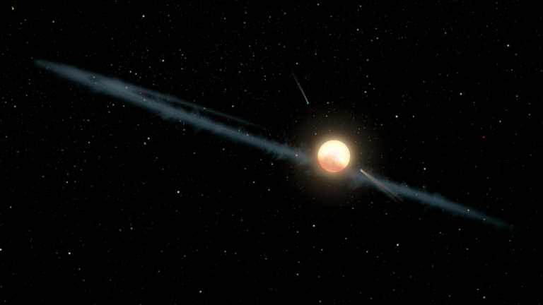 Další pátrání naznačuje, že hvězdu obklopuje oblak prachu. Foto: NASA/JPL-Caltech/Wikimedia Commons