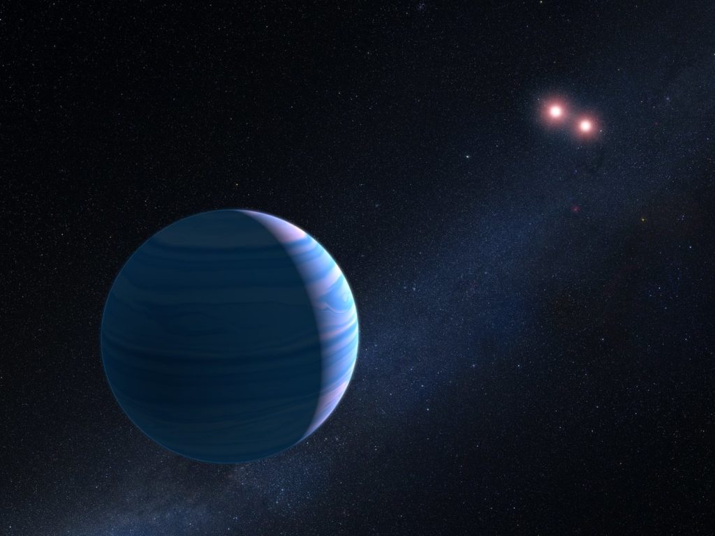 Exoplaneta obíhající dvě hvězdy, foto ESA/Hubble / Creative Commons / CC BY 4.0 