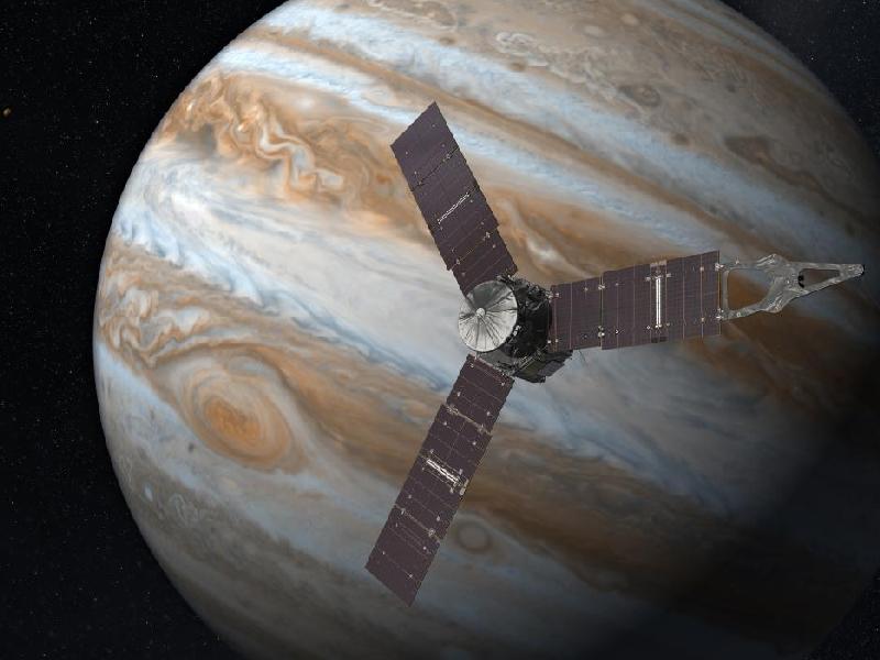 Sonda Juno od roku 2016 neúnavně studuje obří planetu. Foto: NASA / Creative Commons / volné dílo