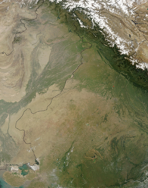Satelitní snímky oblasti pomohly při odhalování geoglyfů, fofo NASA / Creative Commons / volné dílo