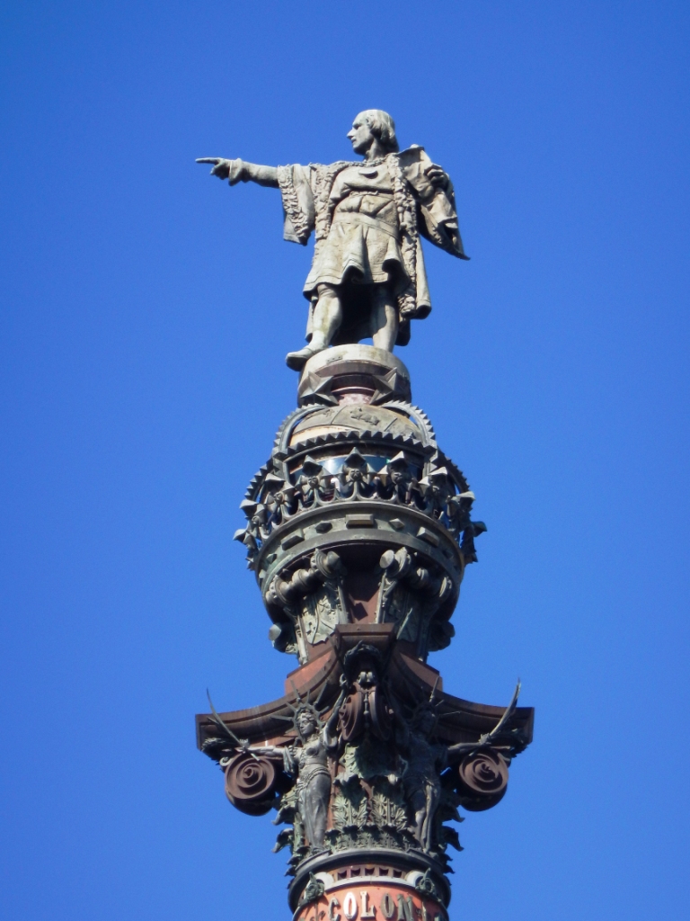 Socha Kryštofa Kolumba ve španělské (katalánské) Barceloně. 