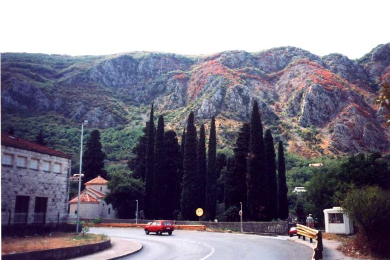 Cesta vedoucí ke kotorskému hřbitovu Škaljari.