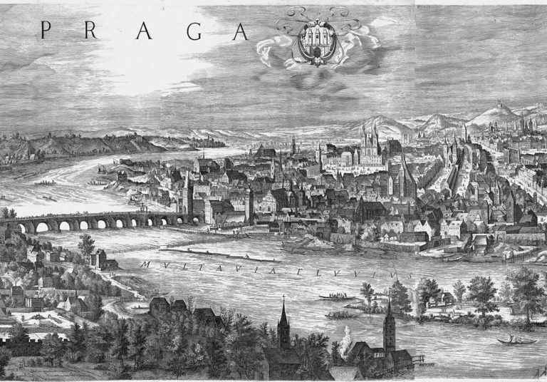 Praha v 17. století. (Philip van den Bossche, Public domain, via Wikimedia Commons)