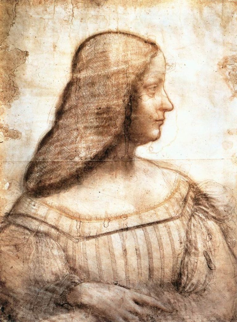 Portrét Isabelly d’Este, foto Leonardo da Vinci / Creative Commons / volné dílo
