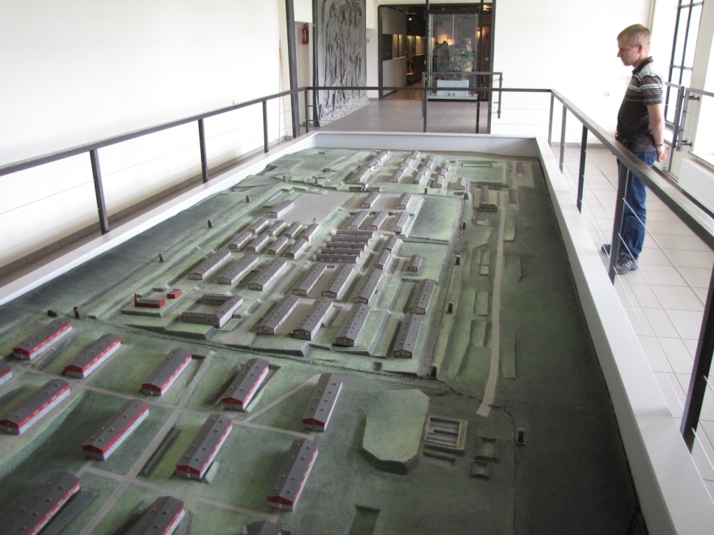 Model areálu koncentračního tábora Gross-Rossen. 