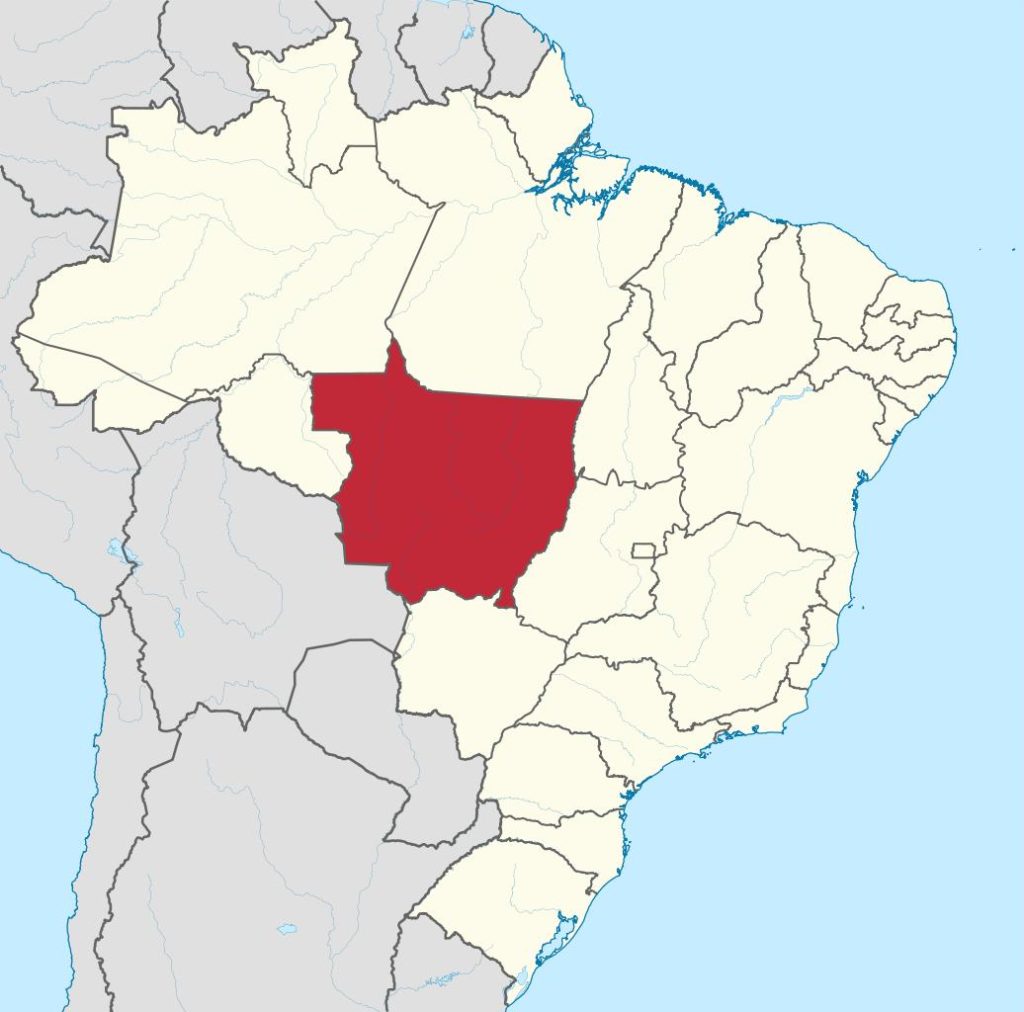 Oblast Mato Grosso, kam mířila Fawcettova výprava.  Zdroj mapy:  TUBS, CC BY-SA 3.0 , via Wikimedia Commons
 

