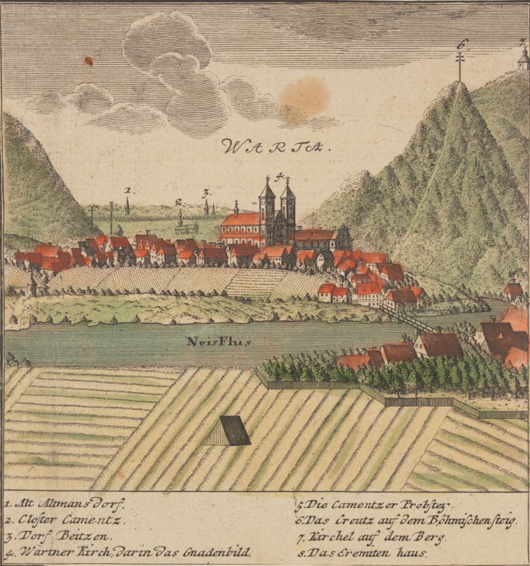 Historické vyobrazení Barda z 18. století. Zdroj foto: National Library of Poland, Public domain, via Wikimedia Commons