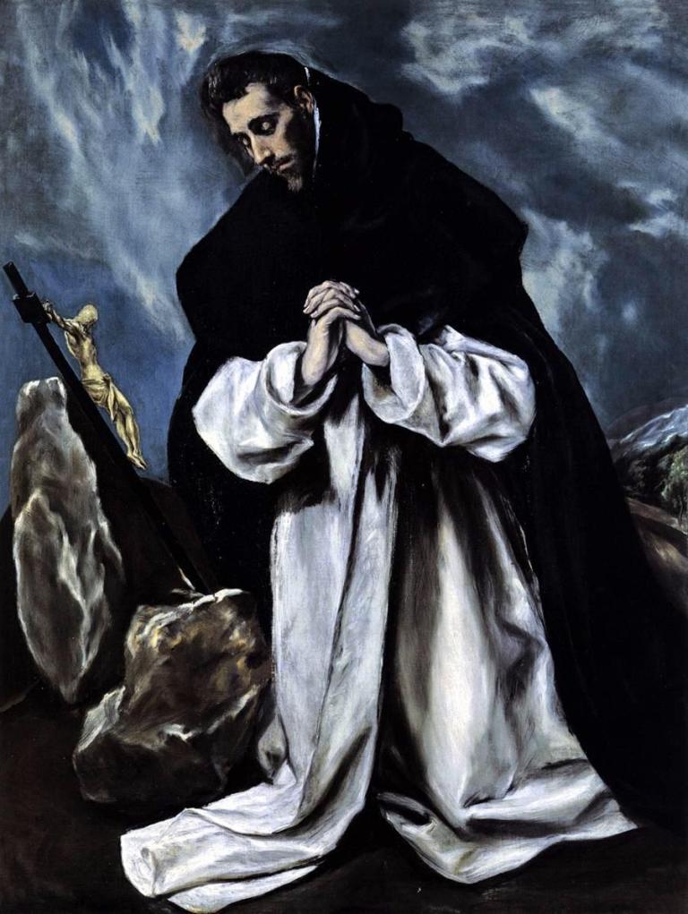 Svatý Dominik, zakladatel Řádu bratří kazatelů – dominikánů. zdroj:  El Greco, Public domain, via Wikimedia Commons