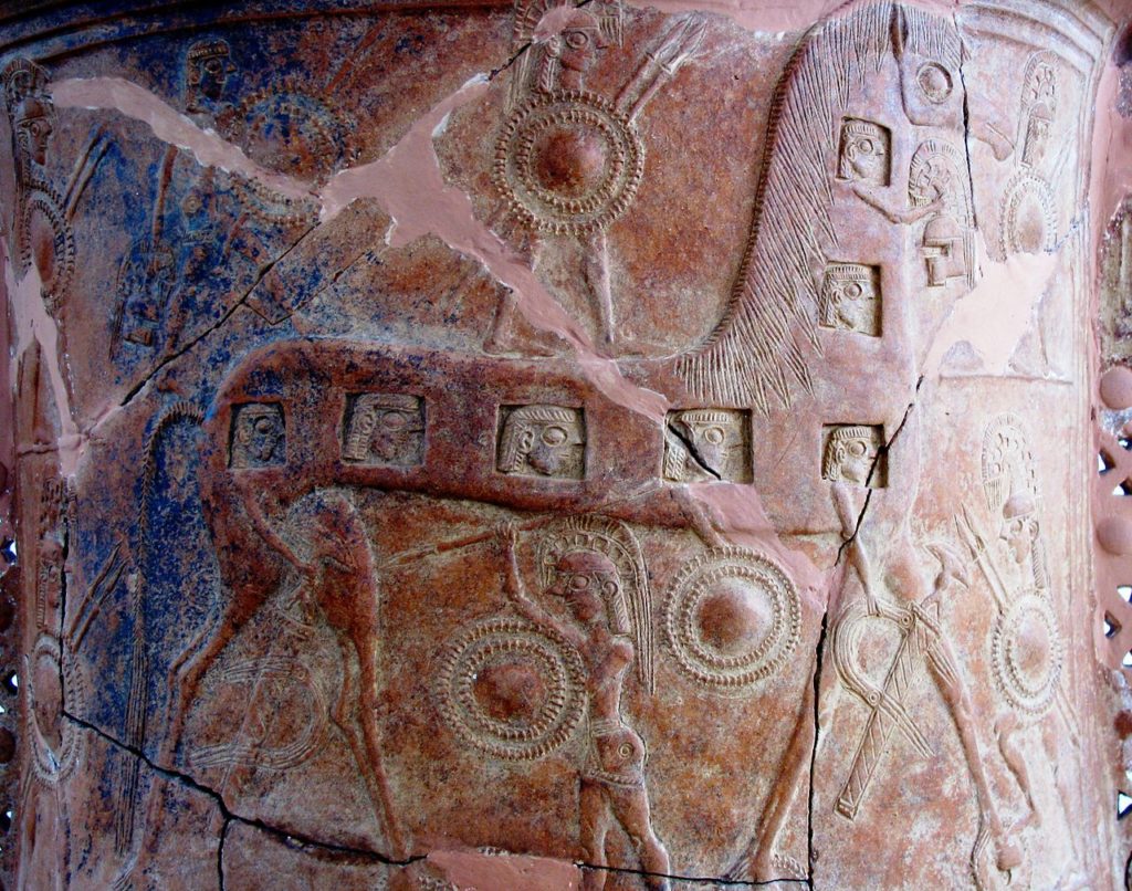 Trojský kůň na mykénské váze ze 8.-7. století př. n. l., foto Travelling Runes / Creative Commons / CC BY-SA 2.0 