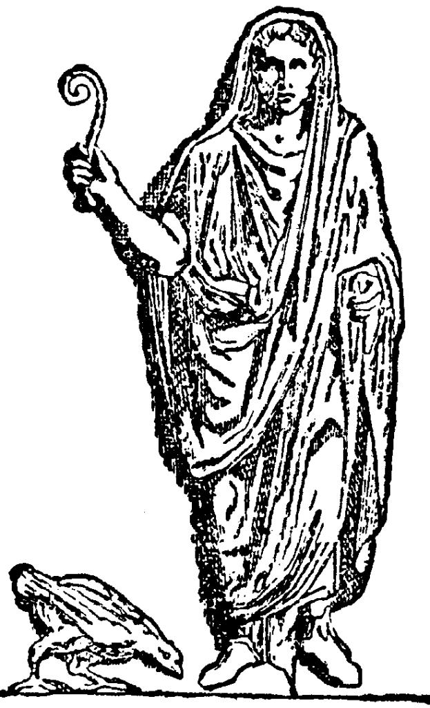 Augur stál velmi vysoko na hierarchickém žebříčku starověké společnosti.  Zdroj obrázku:   Public domain, via Wikimedia Commons