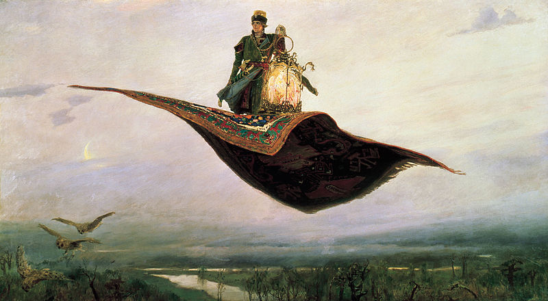 Létající koberec vyobrazení hrdiny ruského folkloru Ivana Tsareviče. FOTO: Viktor Mikhailovich Vasnetsov /Creative Commons/ Public domain