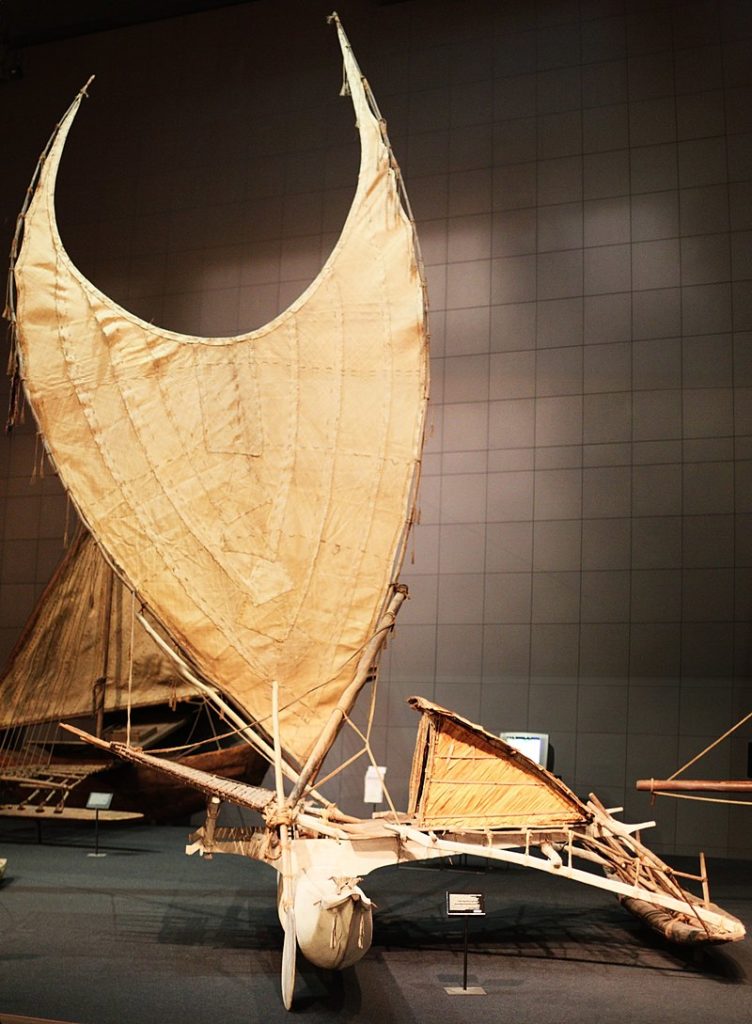 Model polynéského plavidla tepuke, foto Bin im Garten / Creative Commons / CC BY-SA 3.0 