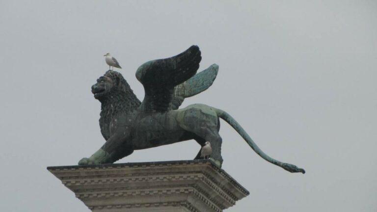 Benátské soudnictví bylo velmi přísné a budilo respekt. Však mají také Benátky za symbol okřídleného lva. Jen mořské ptactvo tradičně pohrdalo (a pohrdá) benátskou osvalenou symbolikou. Foto autor