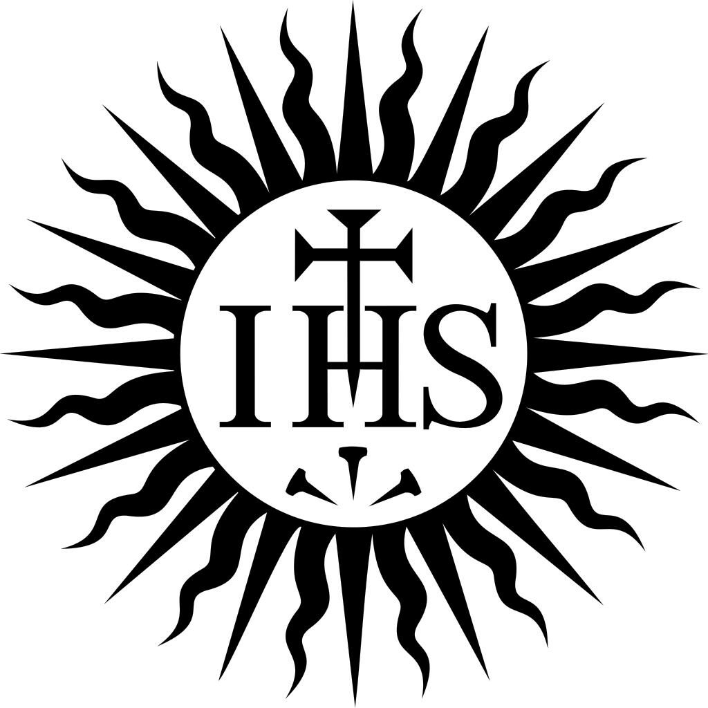 Znak jezuitského řádu. Zdroj obrázku:  Moranski, Public domain, via Wikimedia Commons