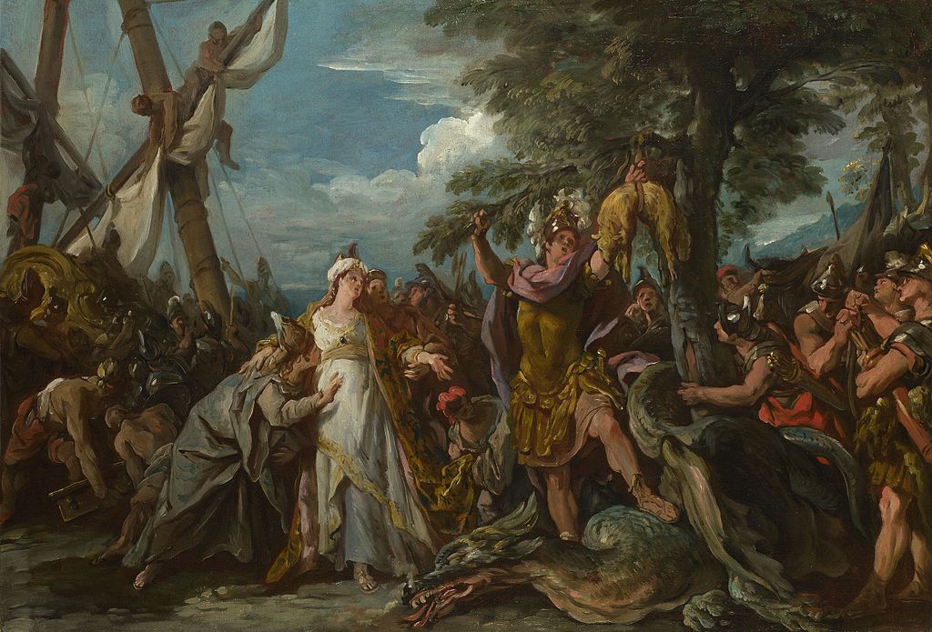 Výprava Argonautů za zlatým rounem se stala oblíbeným motivem děl světového malířství. Zdroj obrázku:  Jean François de Troy, Public domain, via Wikimedia Commons

