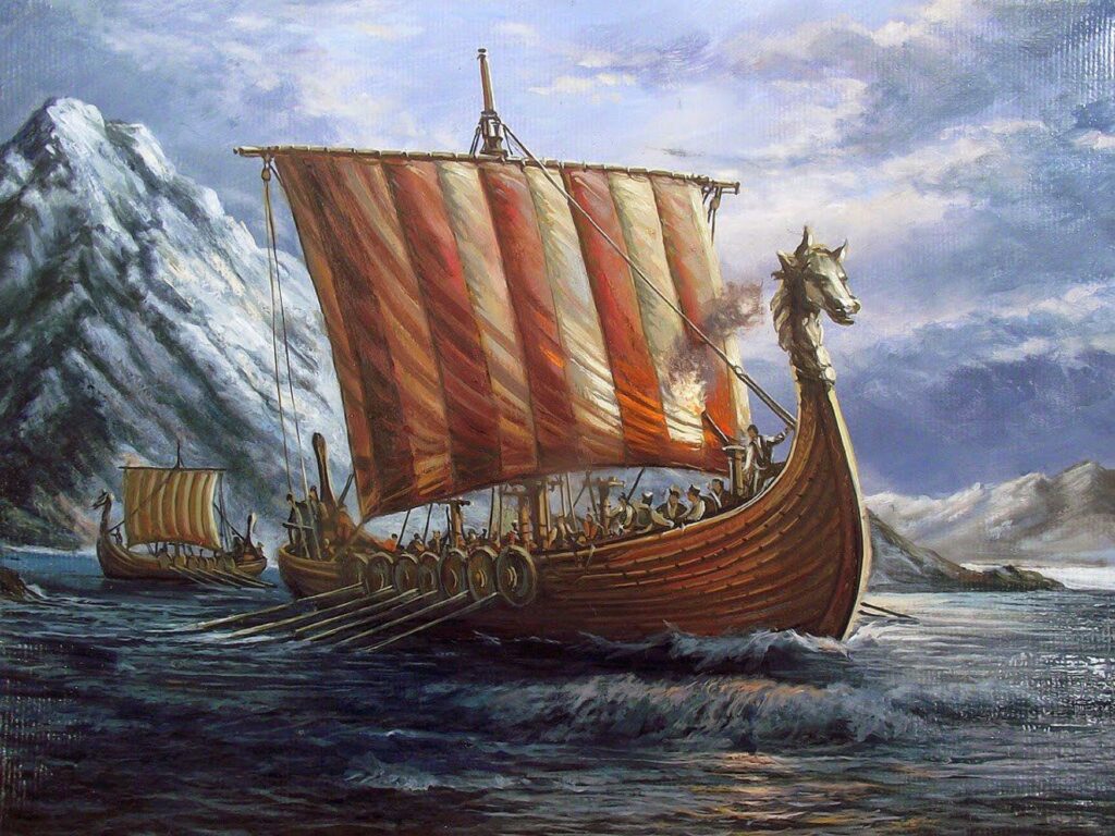 Obratné vikingské válečné lodě, langskipy, dokázaly proniknout proti proudu Seiny až do Paříže. Na obrázku největší typ vikingské válečné lodě, zvaný drakkar. FOTO: Pixabay