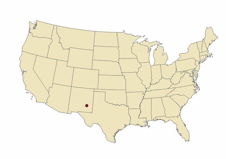 Roswell na mapě USA. Foto: Creative commons/Faigl.ladislav/Volné dílo