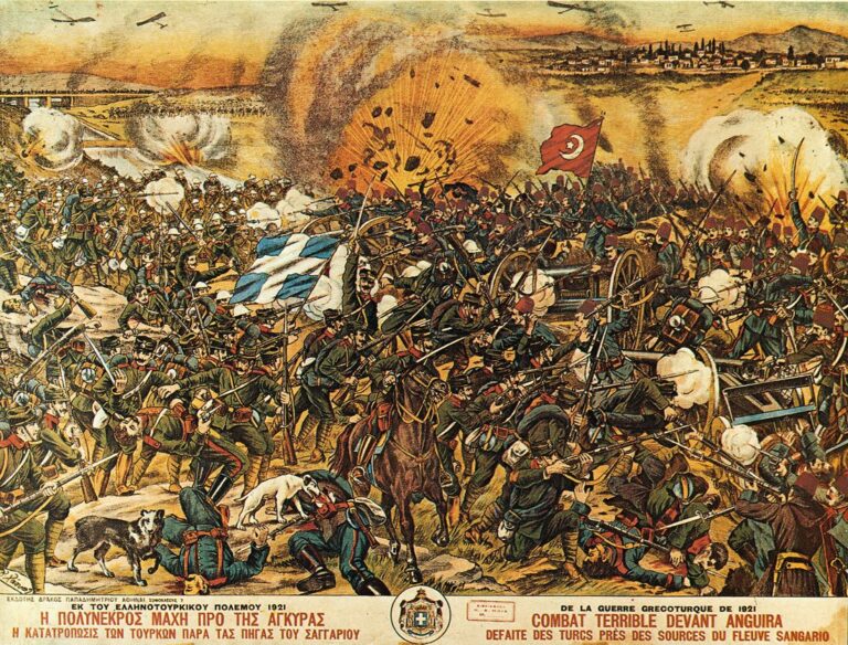 Řecko-turecké vojenské střetnutí v 19. století. Zdroj obrázku: Sotiris Christidis, Public domain, via Wikimedia Commons