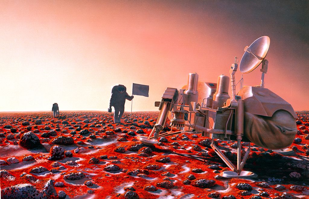 Máme štěstí, že jsme ještě nepřistáli na Marsu. Máme se tak na co těšit. Zdroj obrázku:  NASA/Pat Rawlings, Public domain, via Wikimedia Commons

