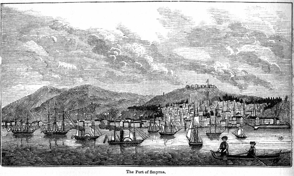 Historické vyobrazení Smyrny. Zdroj obrázku: Public domain, via Wikimedia Commons