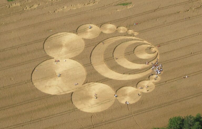 Kruhy v obilí se objevují po celém světě, tento je ze Švýcarska. FOTO: Jabberocky / Creative Commons / CC BY-SA 3.0