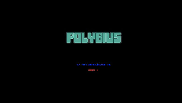 Údajná úvodní obrazovka hry Polybius, foto Minimalist / Creative Commons / fair use