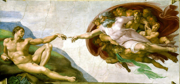Skrývá slavný Michelangelův obraz Stvoření Adama symboliku lidského mozku? FOTO: neznámý autor / Creative Commons / volné dílo