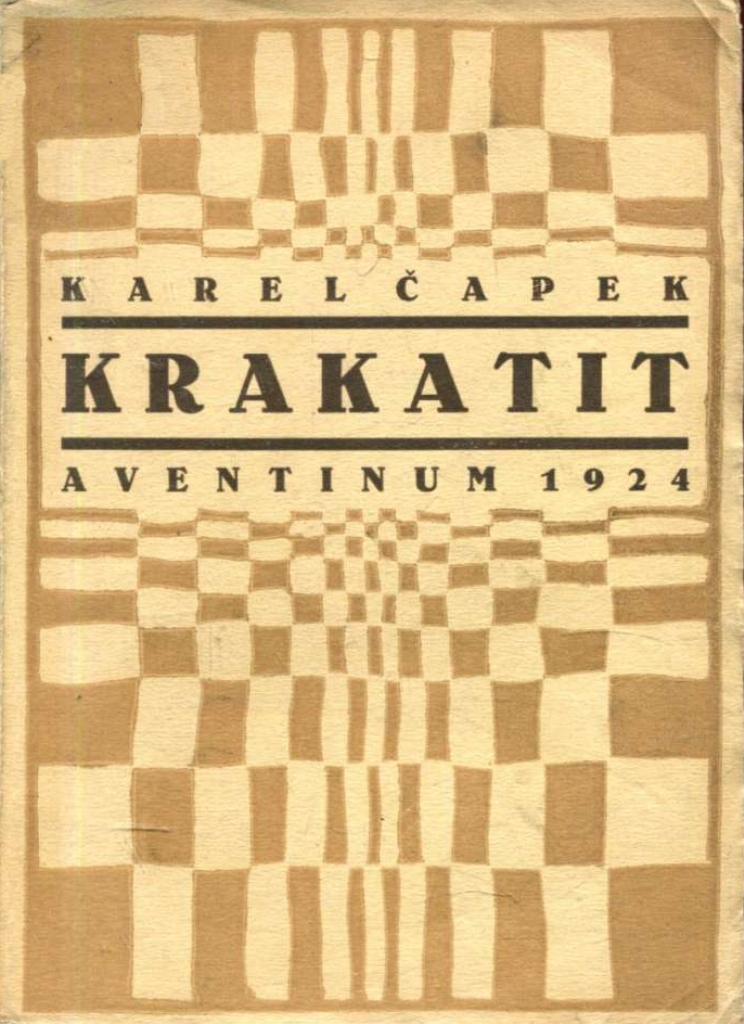 Obálka románu Krakatit. Zdroj foto: Josef Čapek, Public domain, via Wikimedia Commons
